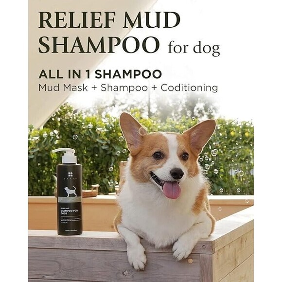 Relief Mud Shampoo for Dogs with Boryeong Mud, Gentle Cleansing, Anti-Itch Dog - Picture 2 of 7